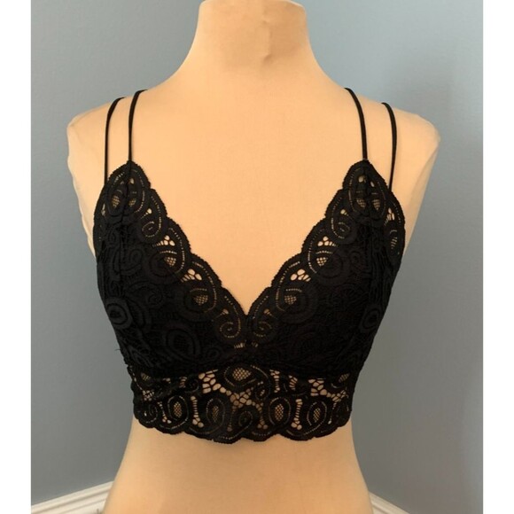 Victoria's Secret PINK Bra Set Womens L Lace Bralette Plunge V-Neck Pullover - Picture 2 of 9